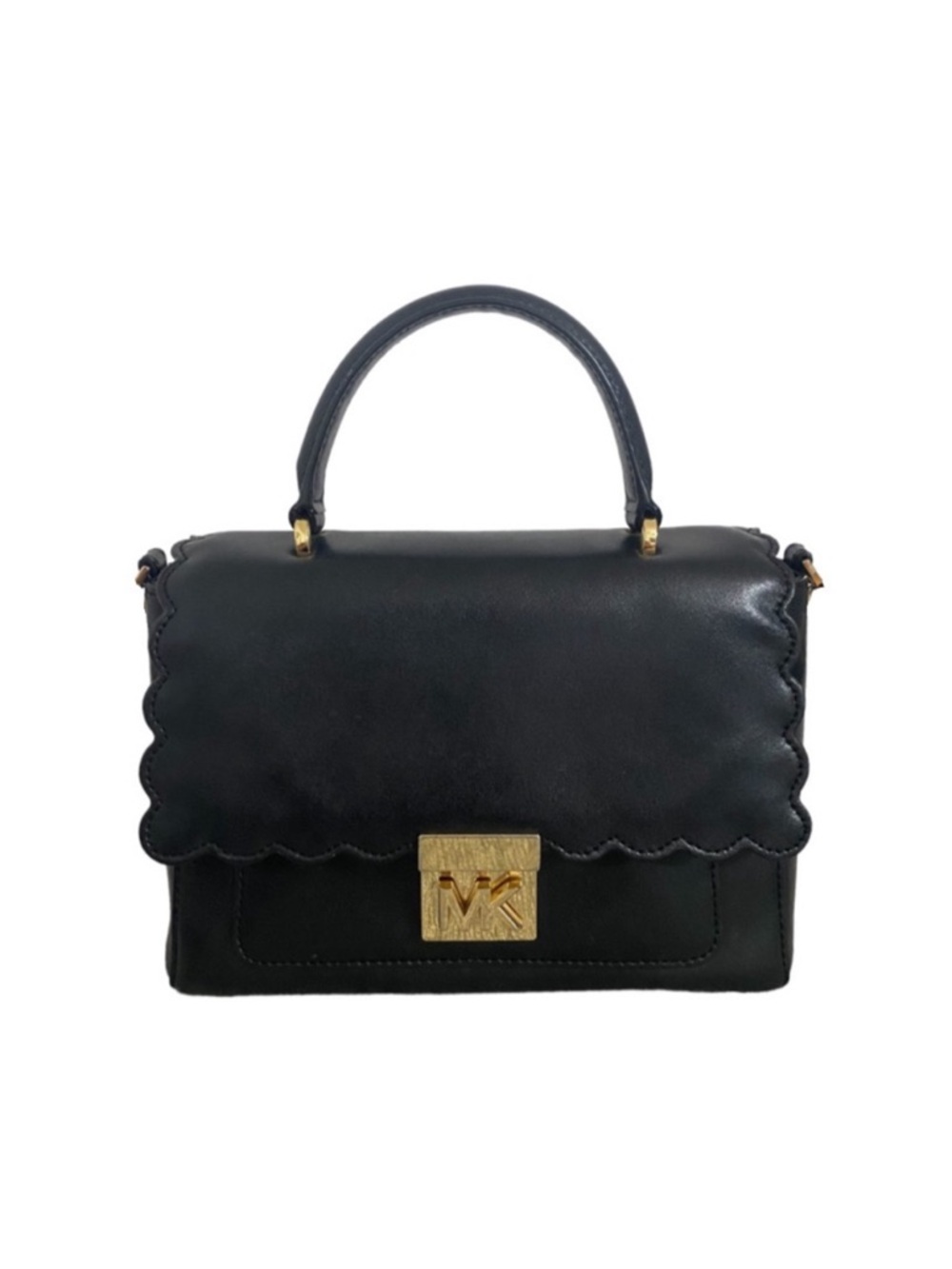 Michael Kors Mindy Medium Convertible Satchel Black Leather